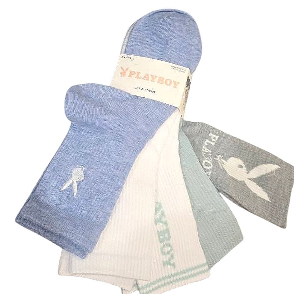 Playboy 5-Pairs Bunny Logo Unisex Crew Socks